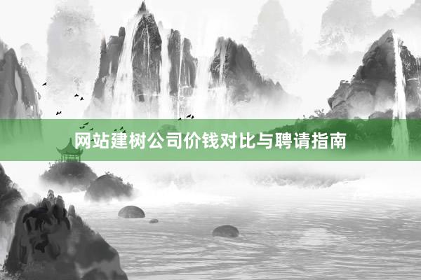 网站建树公司价钱对比与聘请指南