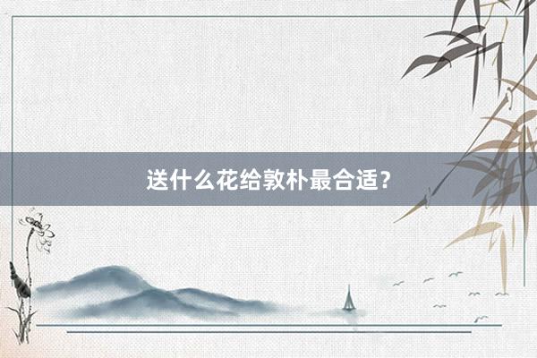 送什么花给敦朴最合适？